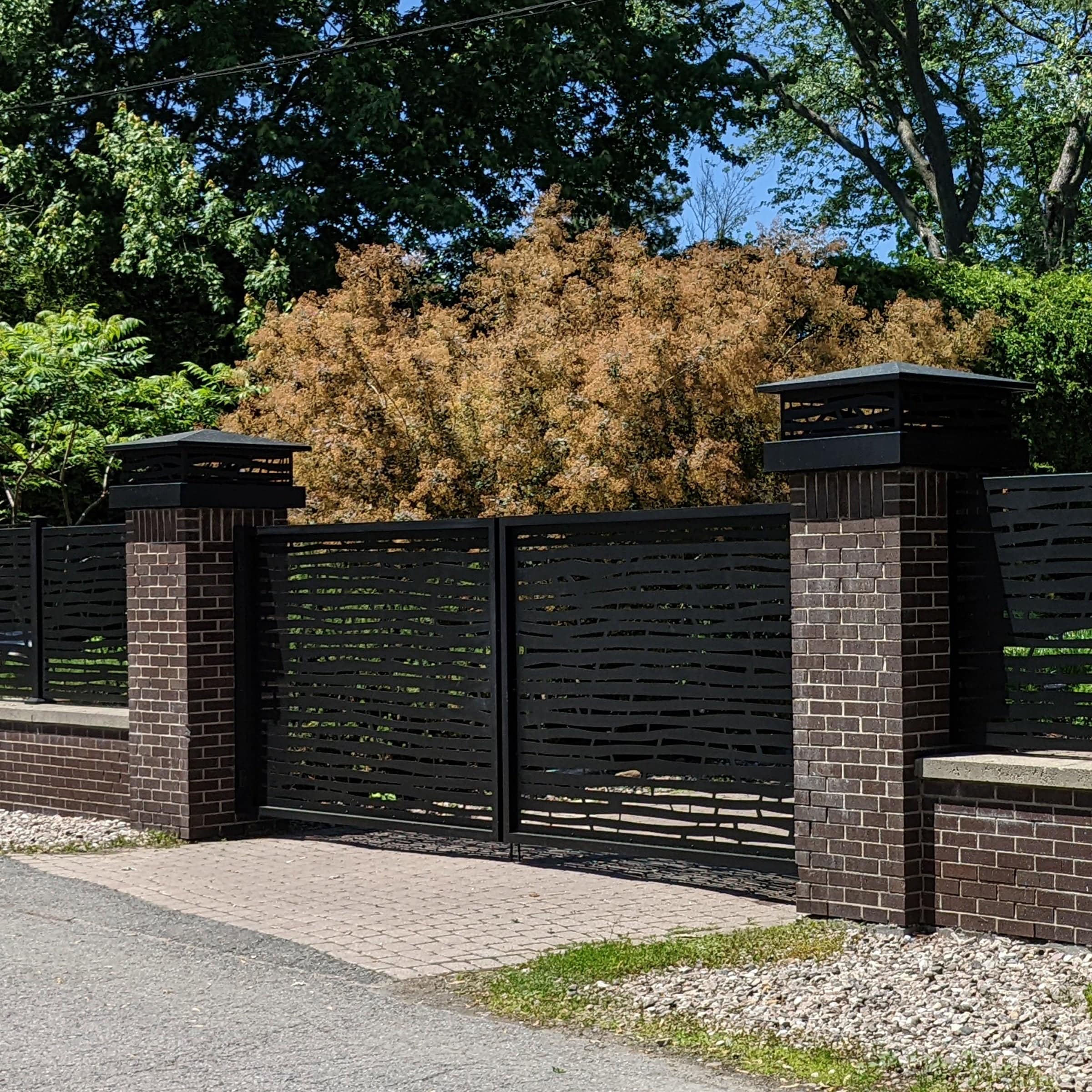 Custom Width Privacy Gate (River Rock) 68"H