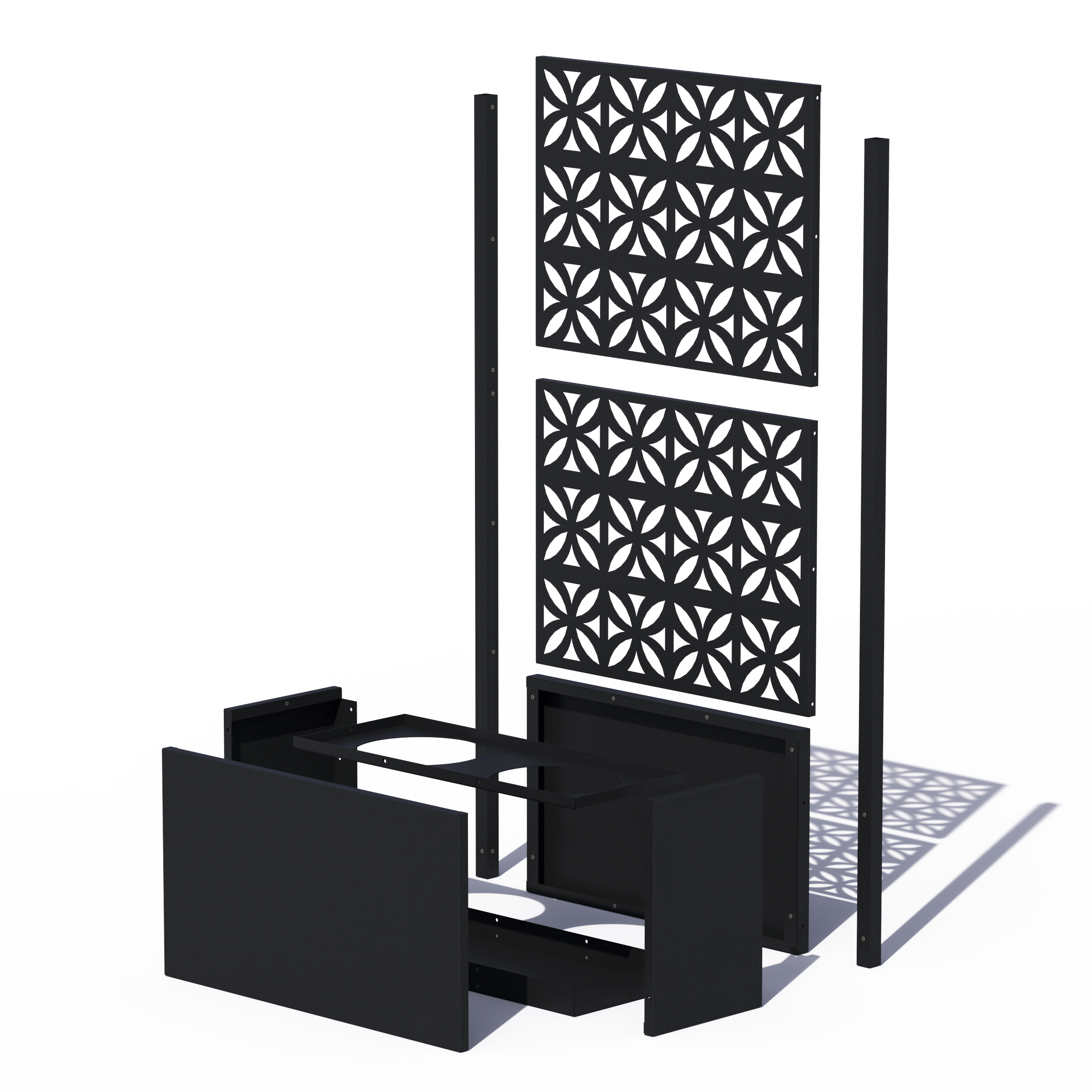 Jardinière et écran en aluminium Hideaway - SIMPLE FACE - *PRÉCOMMANDEZ MAINTENANT ET ÉCONOMISEZ*